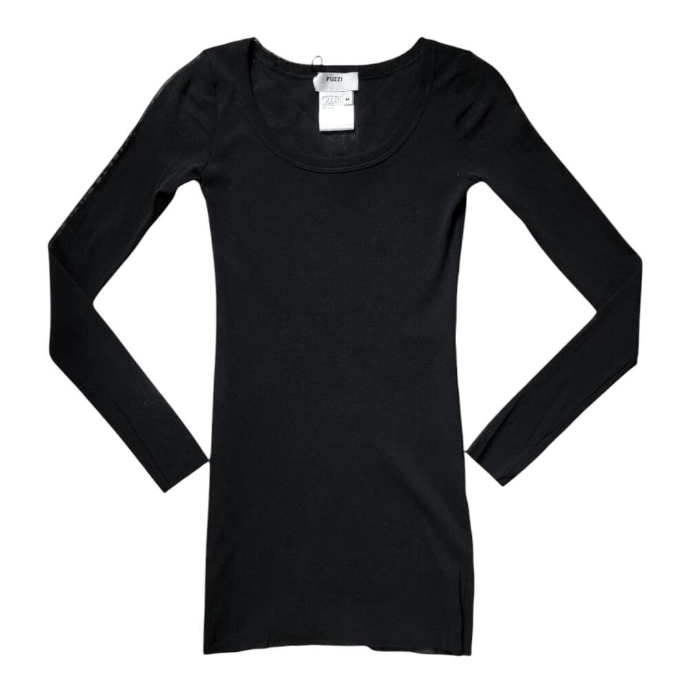 Fuzzi Black Mesh Top | Size M